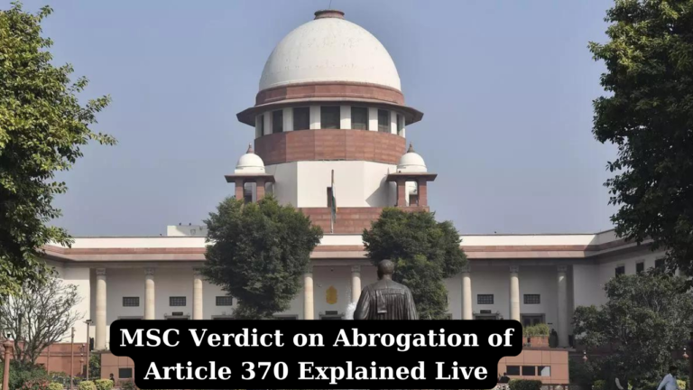 SC Verdict on Abrogation of Article 370 Explained Live