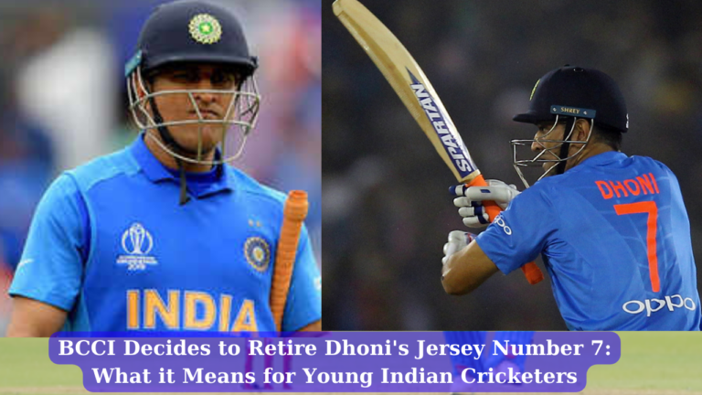 BCCI Decides to Retire Dhoni's Jersey Number 7: What it Means for Young Indian Cricketers